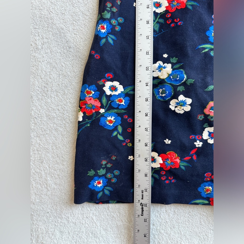 Tory Burch Miranda Short-Sleeve Pansy Bouquet‎ Ponte Shirtdress Small - Picture 7 of 10